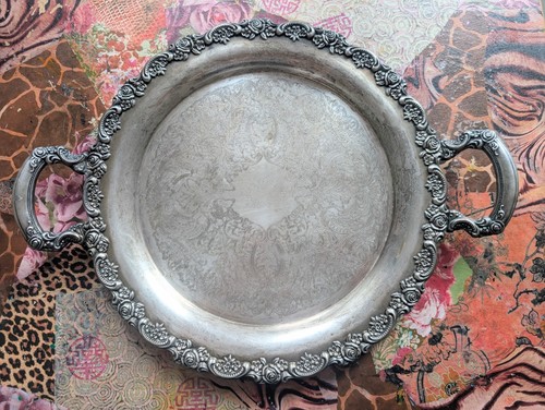 Vintage serviertablett oneida - vintage-serviertablett,