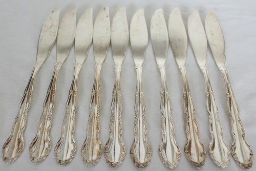Zehn schöne alte fischmesser - zehn,