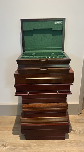 Vintage leerer besteckkasten - vintage,